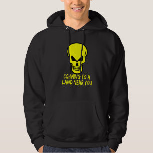 Sudadera Calavera de advertencia radiactiva llega a tierra