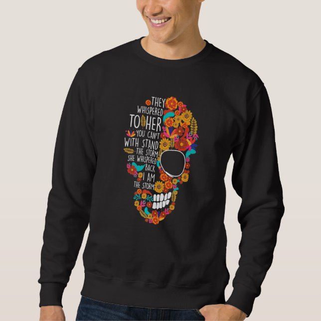 Sudadera Calavera De Azúcar En Flor Día Muertos Día De Muer (Anverso)