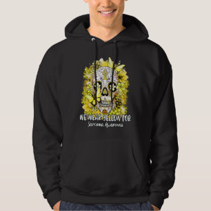 Sudadera Calavera De Azúcar En Flor Usada De Amarillo Para