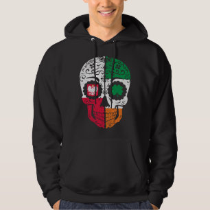Sudadera Calavera de azúcar irlandesa polaca bandera de Irl