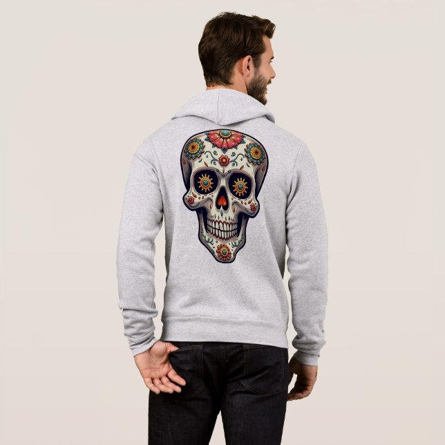 Sudadera Calavera de Azúcar Steampunk (Reverso completo)