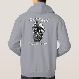 Sudadera Calavera de Capitán de Mar Barbirrojo Tubo de Fuma