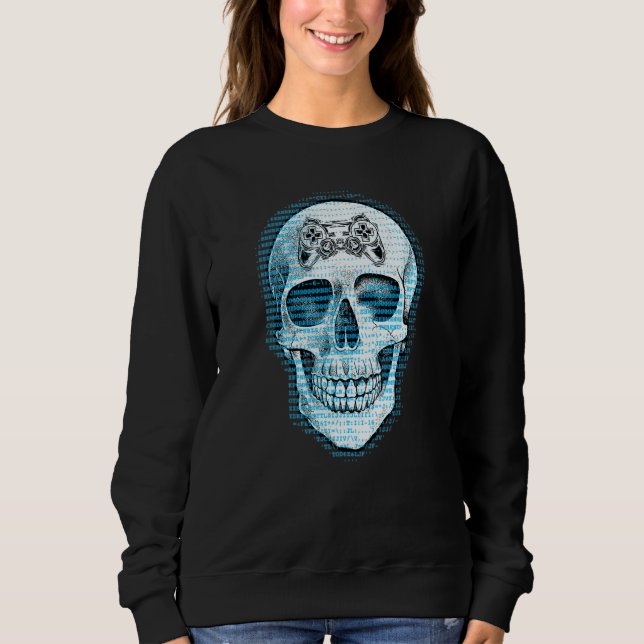 Sudadera Calavera de controlador de control mental para jug (Anverso)