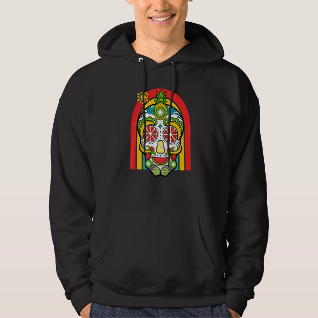 Sudadera Calavera de Fruta Azucarada Arcoíris Vacaciones de (Anverso)