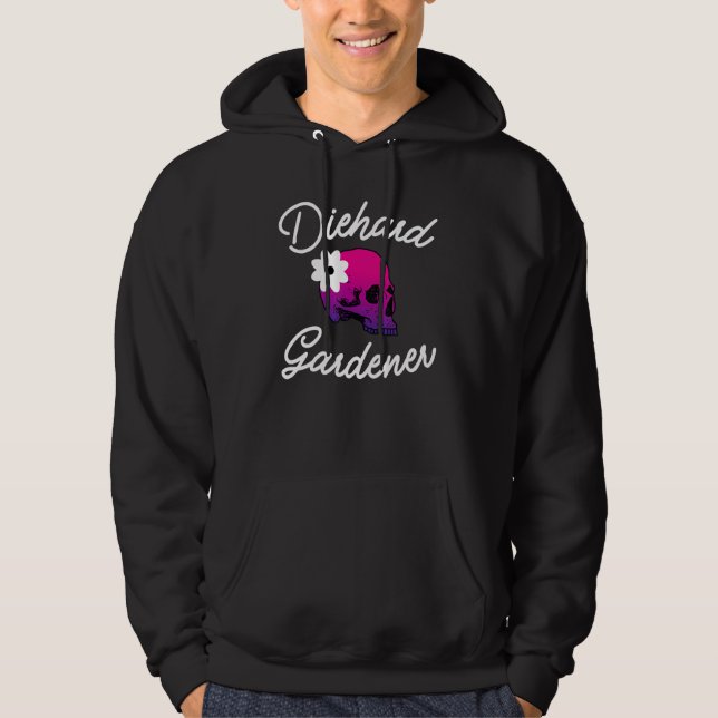 Sudadera Calavera De Jardinería De Diehard Para Jardín Y Ja (Anverso)