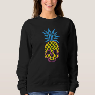 Sudadera Calavera De Piña Colorida Para Vacaciones De Veran