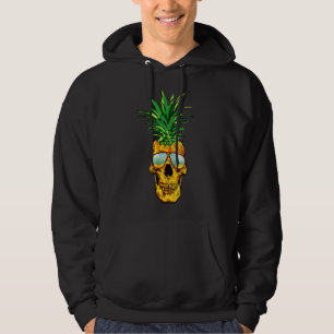 Sudadera Calavera de piña de Hawái suave verano en la playa
