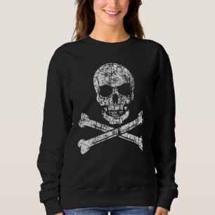 Sudadera Calavera de pirata y huesos cruzados marino tripul