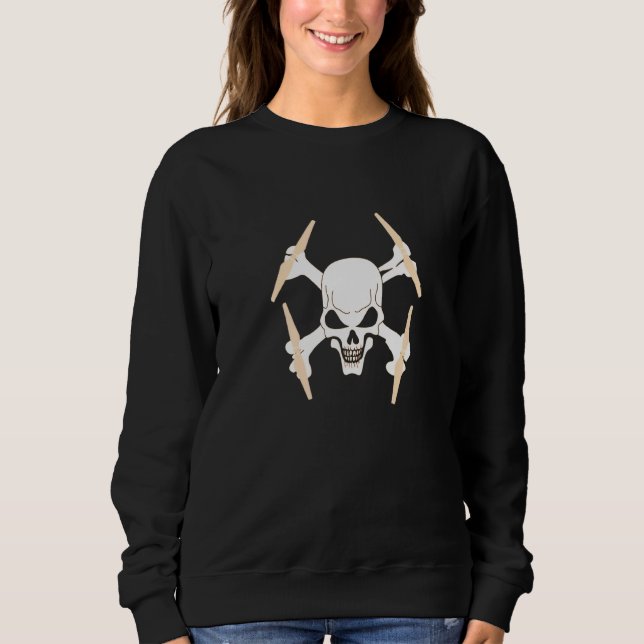 Sudadera Calavera de Quadrocopter pirata de drones (Anverso)