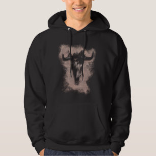 Sudadera Calavera de toro y Rosa