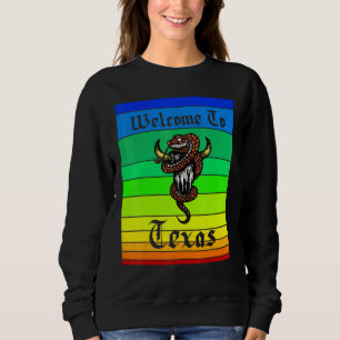 Sudadera Calavera de vaca serpiente bienvenida a la puesta