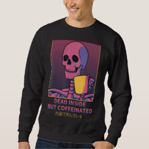 Sudadera Calavera de vaporwave muerta pero esqueleto coffin