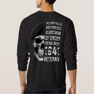 Sudadera Calavera de veterano de la hermandad de la policía