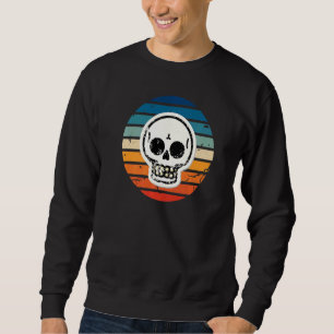 Sudadera Calavera del cráneo del atardecer retro vintage co