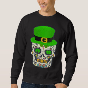 Sudadera Calavera Día de San Patricio Día de Muertos Afortu