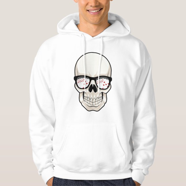 Sudadera Calavera en Poker con gafas de sol (Anverso)