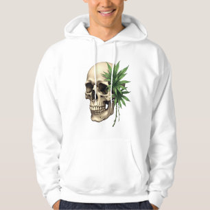 Sudadera Calavera Grunge Gótico Estético Hoja Tropical de M