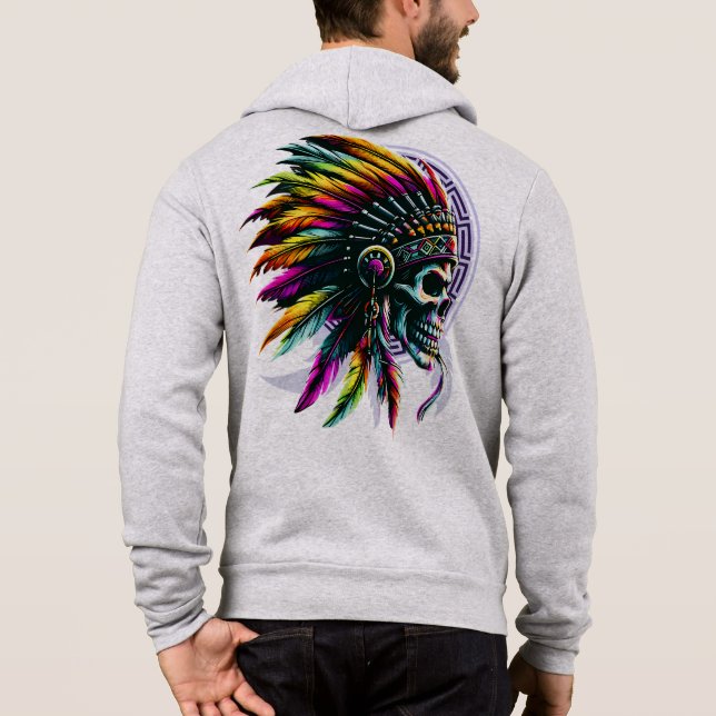 Sudadera Calavera Indio Nativo (Reverso)
