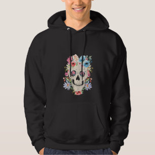 Sudadera Calavera Mexicana Con Flores Para El Día Del T