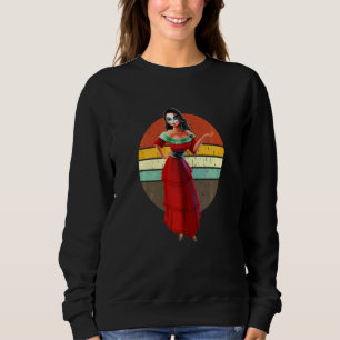 Sudadera Calavera Mexicana Retro Catrina Halloween Día de M