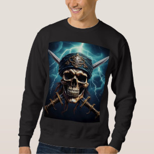 Sudadera Calavera Pirata con Espadas