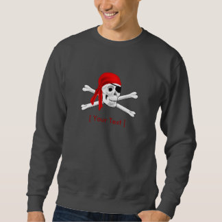 Sudadera Calavera pirata y camiseta de manga larga de hueso