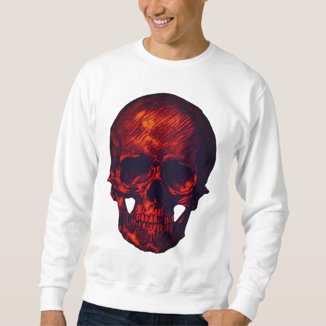 Sudadera Calavera roja gótica (Anverso)