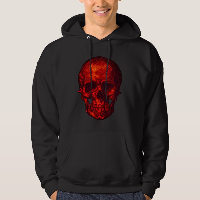 Sudadera Calavera roja gótica (Anverso)
