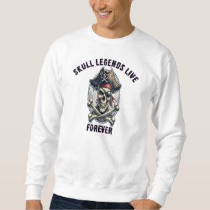 Sudadera Calavera sonriente en sombrero superior