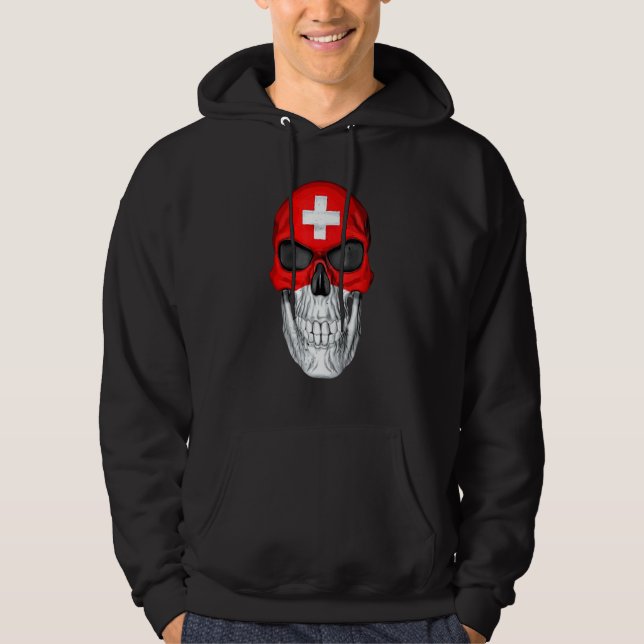 Sudadera Calavera suiza de rocas (Anverso)