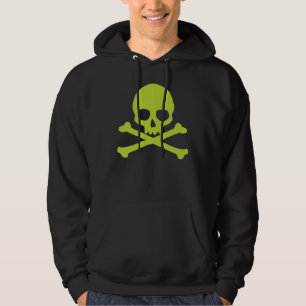 Sudadera Calavera verde simple y huesos cruzados