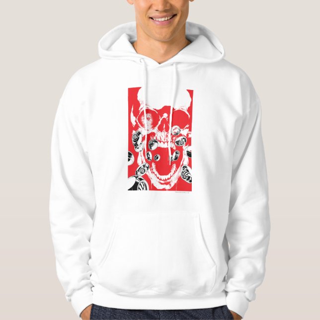 Sudadera Calavera y anillos - Rojo (Anverso)