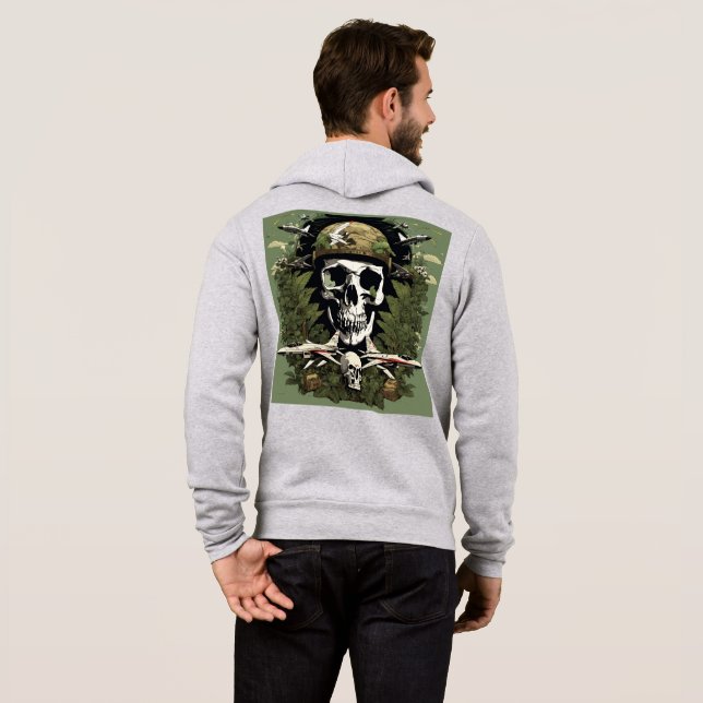 Sudadera Calavera y humo (Reverso completo)