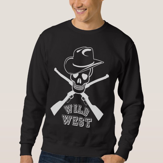 Sudadera Calavera y rifles (Anverso)