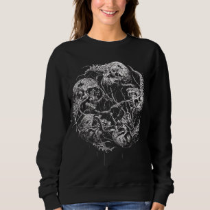 Sudadera Calaveras Etéreas Entrelazadas en Enredaderas