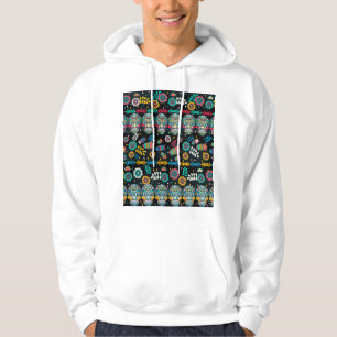 Sudadera Calaveras tribales de Boho: patrón colorido.