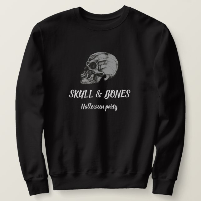 Sudadera Calaveras y huesos Halloween (Anverso del diseño)