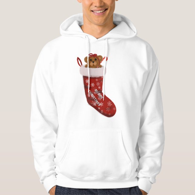 Sudadera Calcetín de osito de Navidad (Anverso)