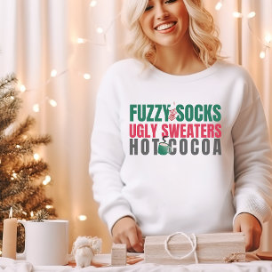Sudadera Calcetines blancos difusos, sudores feos, cocoa ca