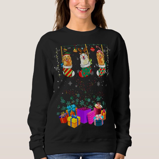 Sudadera Calcetines de Navidad de Luces de Navidad de Retri (Anverso)