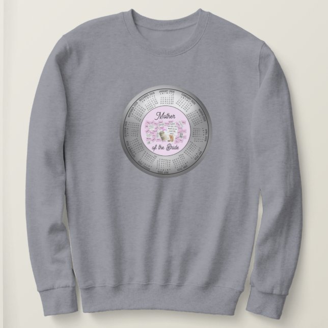 Sudadera Calendario 2026 Madre de la Novia (Anverso del diseño)