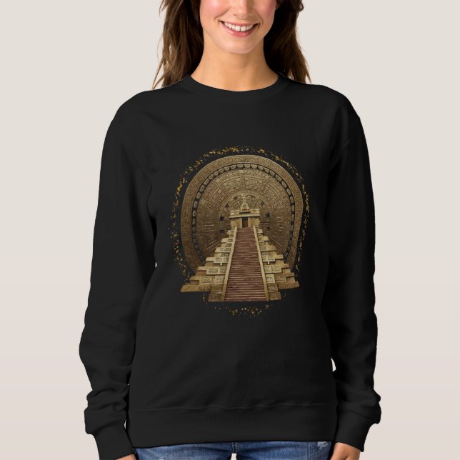 Sudadera Calendario azteca indígena maya mexicano azteca ja (Anverso)