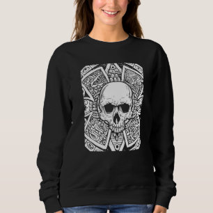 Sudadera Calendario Azteca Skull Dia De Los Muertos Da Mexi