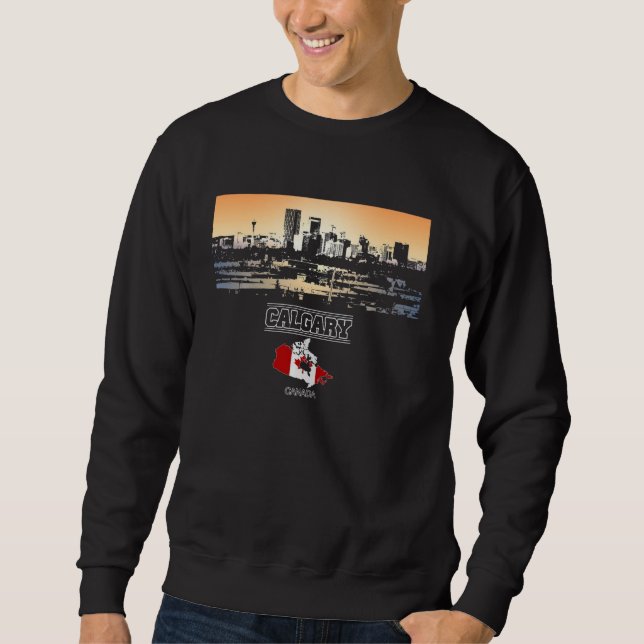 Sudadera calgary canada Skyline Vacation Souvenir ciudad (Anverso)