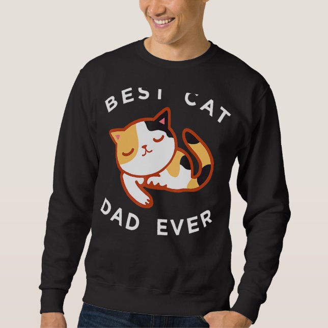 Sudadera Calico Cat Dad Mejor Padre Kitty (Anverso)