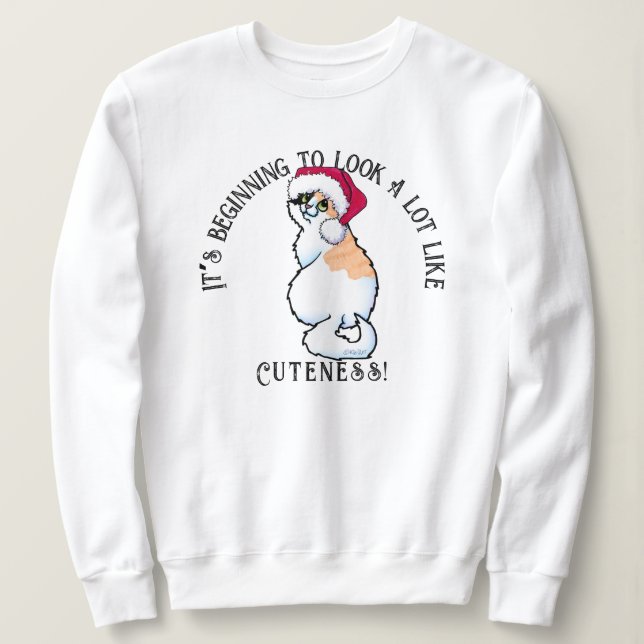 Sudadera Calico Cat Navidades KiniArt Sweatshirt (Anverso del diseño)