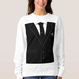 Sudadera Cálido sudadero con traje de negocios negro y empa