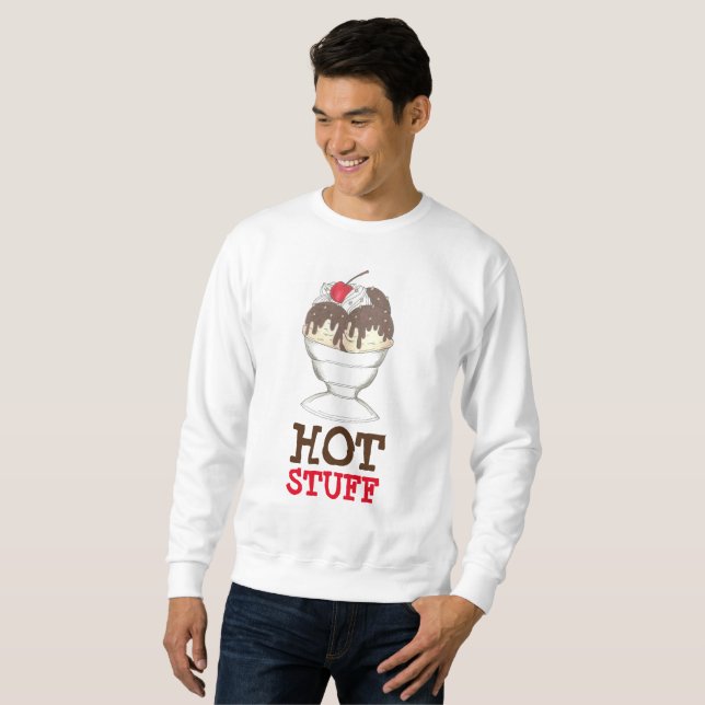 Sudadera CALIENTE CÁLCULO Hielo Crema Fuentes calientes Sun (Anverso completo)