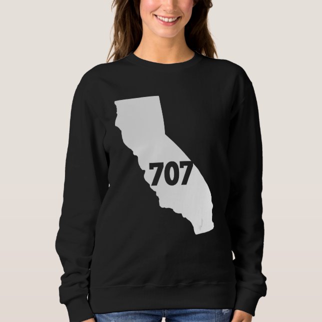 Sudadera California 707 Area Code (Anverso)