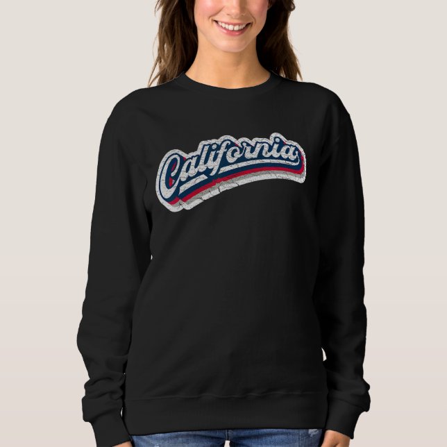 Sudadera California Baseball Throwback u2013 Classic Retro  (Anverso)